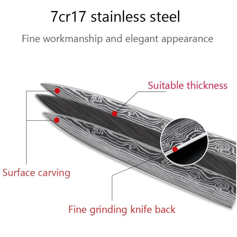 Cuțit utilitar din oțel inoxidabil 7cr17 Cuțit de bucătar Cuțit pentru legume Cuțit pentru fructe Cuțit pentru coajă Cuțite de bucătărie Instrument de gătit