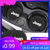 For Jeep 2Pcs Car Water Cup Mat Rubber Anti Noise Coaster Accessories For Jeep Grand Cherokee Wrangler JK Gladiator Compass R