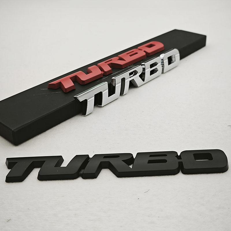 Car Sticker Turbocharged Turbo Metal Alloy 3D Metal Badge Car Modification Accessories Rear Trunk Side Fender Marking Decorative
