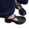 Sheepskin Version~ Fashionable Retro Simple Round Head Platform Mary Jane Shoes Women's Commuting Versatile Black Small Leather Shoes Single Shoes