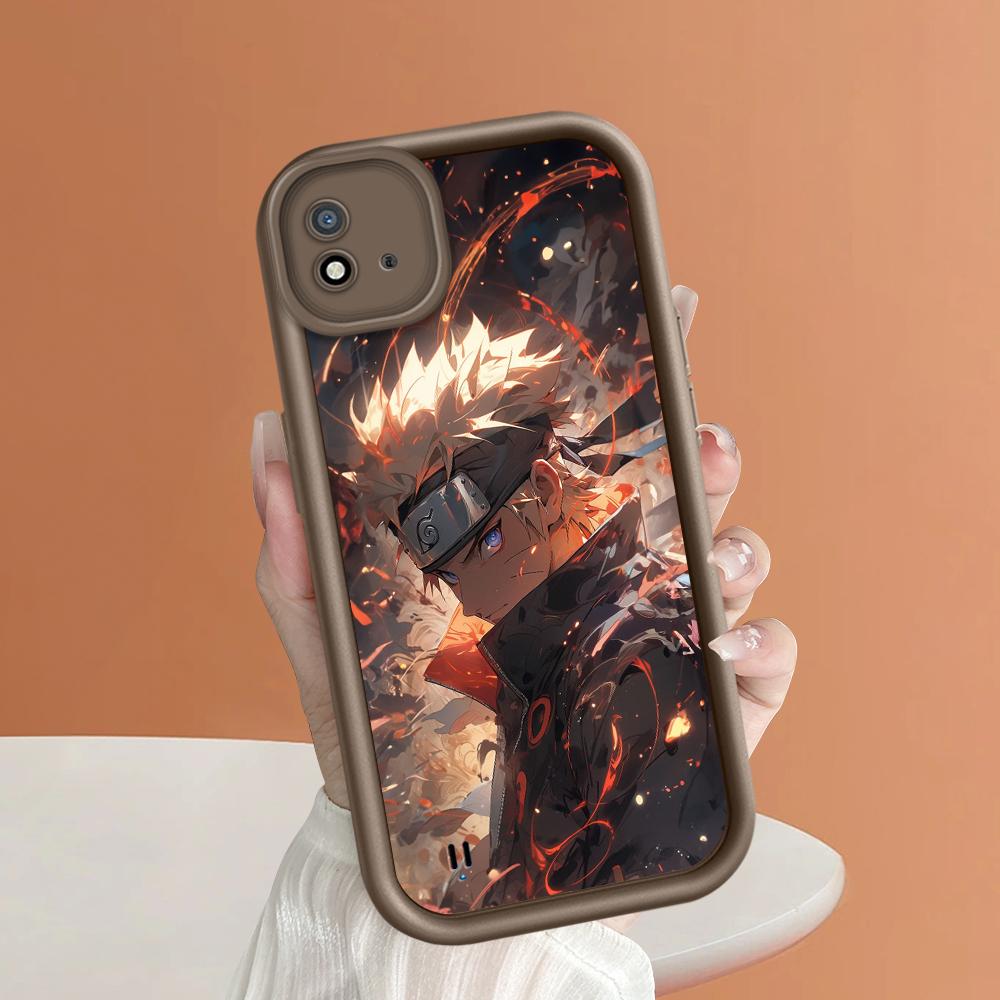 Soft Silicone Square Ladder Printing Pattern Phone Casing Full Cover Camera Shockproof Protection Rubber Case for OPPO Realme