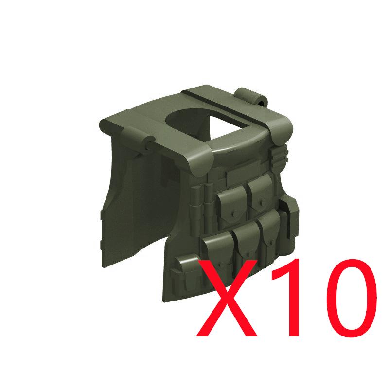MOC City Building Blocks Weapons Accessories Special Forces Tactical Vest Armor Body Figure Helmet Equipment Pack Brick K062