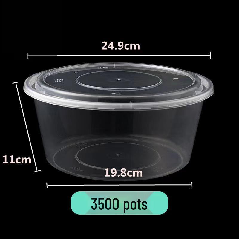 Compact Round Disposable Lunch Box for Crayfish, Pickled Fish, and Fruit - Takeaway Bowl with Small Capacity