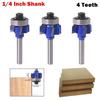 1/3PC 6mm 1/4inch Shank Woodworking Milling Cutter R1mm R2mm R3mm Trimming Knife Edge Trimmer 4 Teeth Wood Router Bit