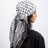 New Palestine Scarf Keffiyeh Women Printed Square Scarf Muslim Hijab Satin Silk Handkerchief Bandanna Muffler Headscarf Wraps