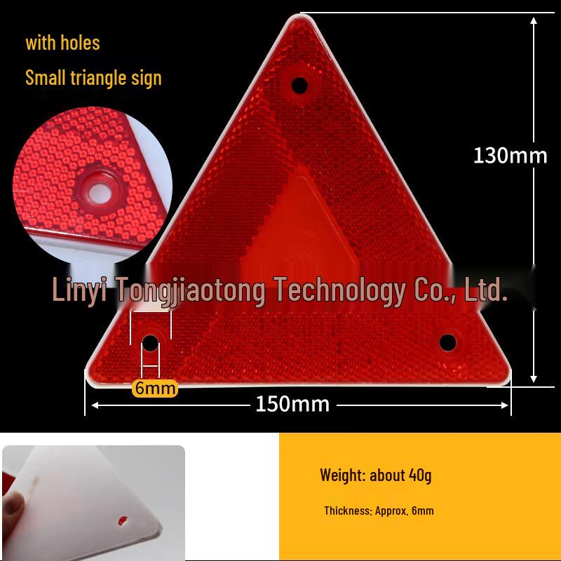 Brangdy Car Warning Triangle with Holes 6mm
