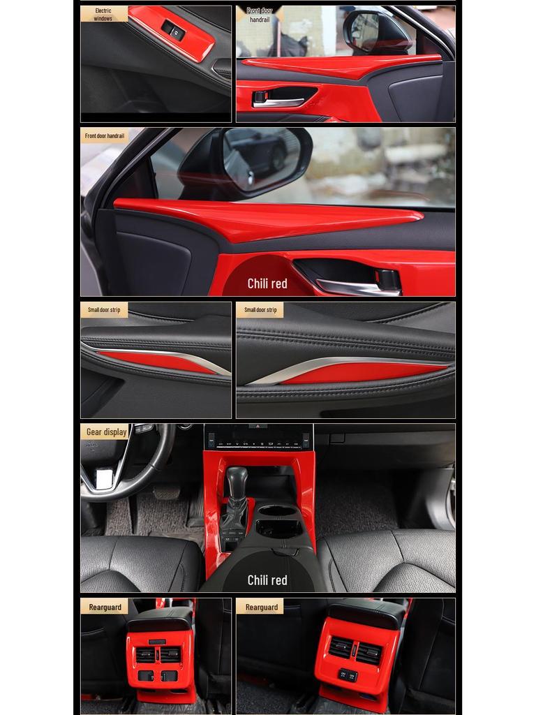 19-22 Avalon Peach Wood Carbon Fiber Center Console Trim for Scratch Protection