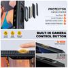 Shockproof Protective Wallet Case with Card Holder, Kickstand and Sliding Camera Cover for iPhone 17 Pro-Black