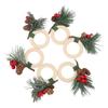 6pcs Pine Cone Napkin Ring Xmas Table Decoration Pine Cones Xmas Napkin Holder for Xmas Wedding Birt