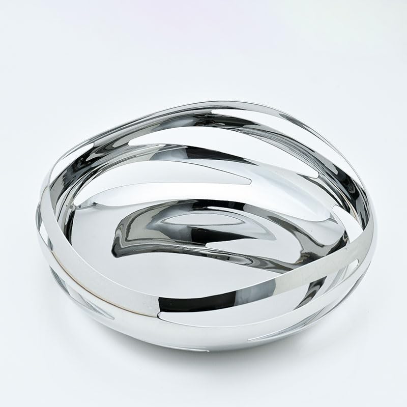 Georg Jensen Fruit Basket, COBRA, Silver, Diameter 24cm X Height 8cm, 10019108