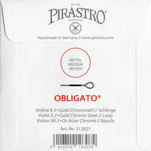 Violin Obbligato String Set: E (Gold), A, D, G Strings, E String: Loop