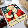 Vintage Weihnachtsmann Teppich für festliche Häuser Feiertagsdekoration Frohe Weihnachten Teppiche Rutschfester Teppich maschinenwaschbar