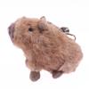 Kawaii Simulation Plush Capybara Keychain Cute Stuffed Animal Doll Pendant Car Key Holder Backpack Hanging Decoration Gifts