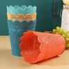 Papelera Cilíndrica de Plástico Estilo Europeo para Hogar y Oficina