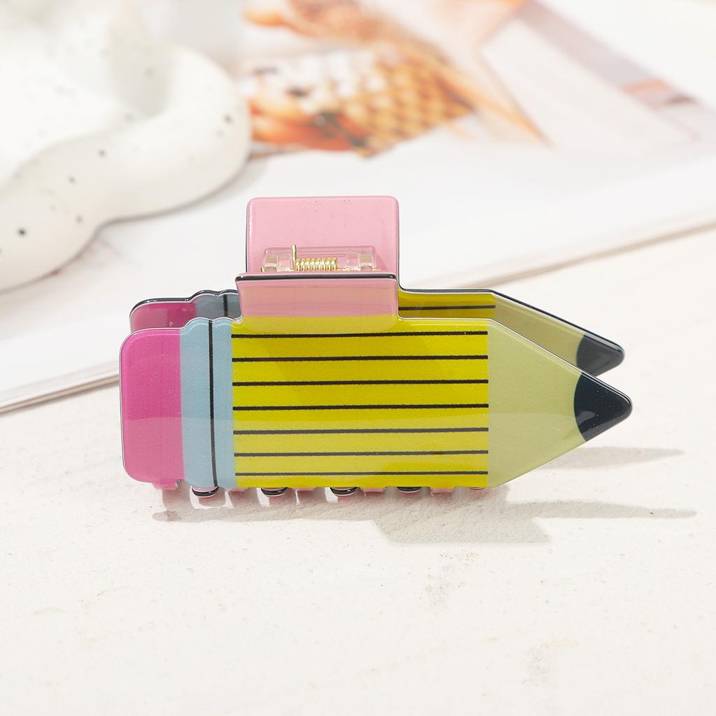 Creative Hairpin Hair Claw Girls Large Pencil Hair Clip Fun Back Head Hair Clip Shark Clip Girls Fashion Hair Accessories
