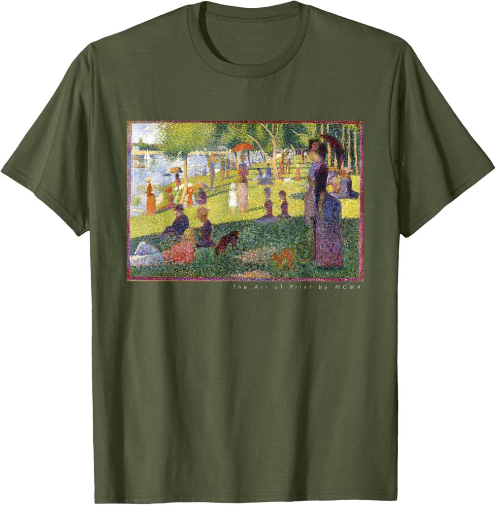 A Sunday Afternoon on the Island of La Grande Jatte Seurat Graphic Tee Casual Cotton Short Sleeve TShirt