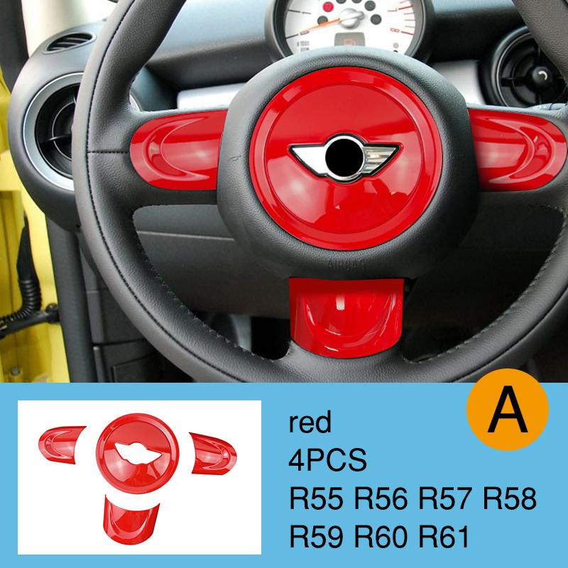 Car Steering Wheel Panel Multimedia Button Decorative Cover For BMW MINI Cooper JCW R55 R56 R57 R58 R59 R60 R61 Car Accessories