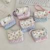 New Cartoon Floral Coin Purse Portable Multifunctional Key Coin Purse Card Bags Cosmetic Lipstick Earphone
