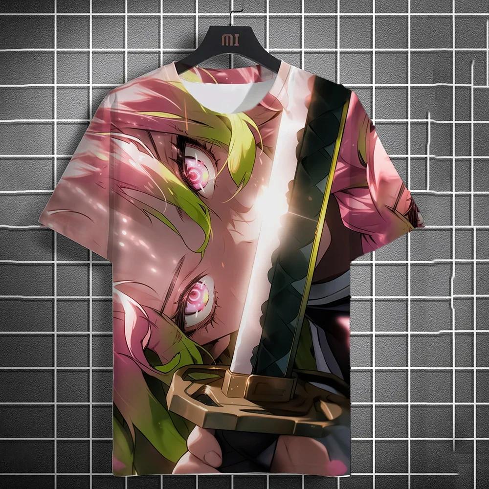 Kamado Nezuko 3D Men's Anime Printed Fashion Casual Short Sleeve T-Shirt Home Clothes Anime Summer Short Sleeve High Quality T-Shirts