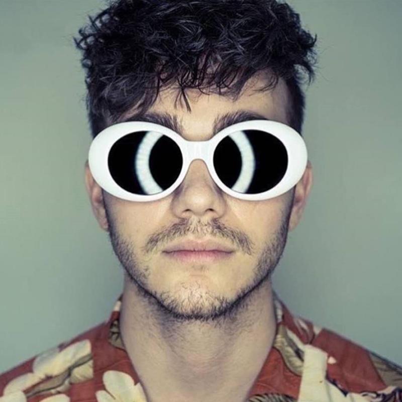 Myopia Sunglasses Men's Black/White Stylish Retro Oval Sunglasses Man Round Retro Sun Eyewear Designer Mirror Lunette Soleil Homme Cm