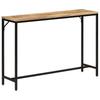Console Table 110x30x75 cm Rough Solid Mango Wood and Iron