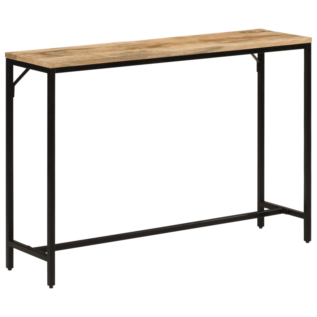 Console Table 110x30x75 cm Rough Solid Mango Wood and Iron