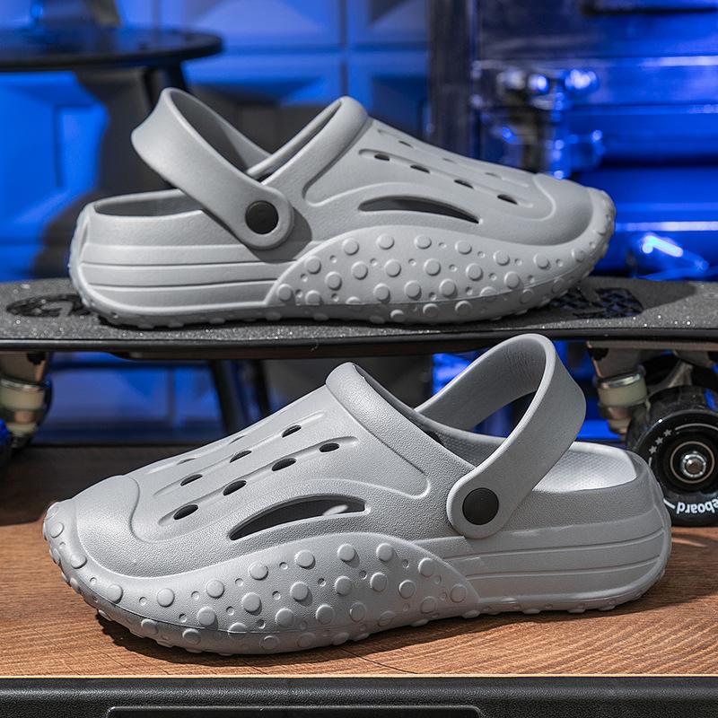 

Пляжная обувь из ЭВА, нескользящие уличные мужские сандалии, дышащие спортивные сандалии 42-43 серый