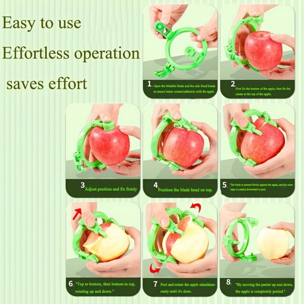 1pc Heavy-Duty Fruit & Vegetable Peeler with Quick Peel Mechanism - Non-Slip Grip, Compact Kitchen Tool for Apples, Potatoes, Carrots,