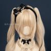 Japanese Side  Bow Headband Crown Pearl String Headband Lolita Hairy Clip Korean Accessories