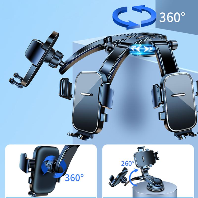 SEAMETAL Car Mobile Phone Holder Dashboard Mount with Automatic Lock and Suction Cup