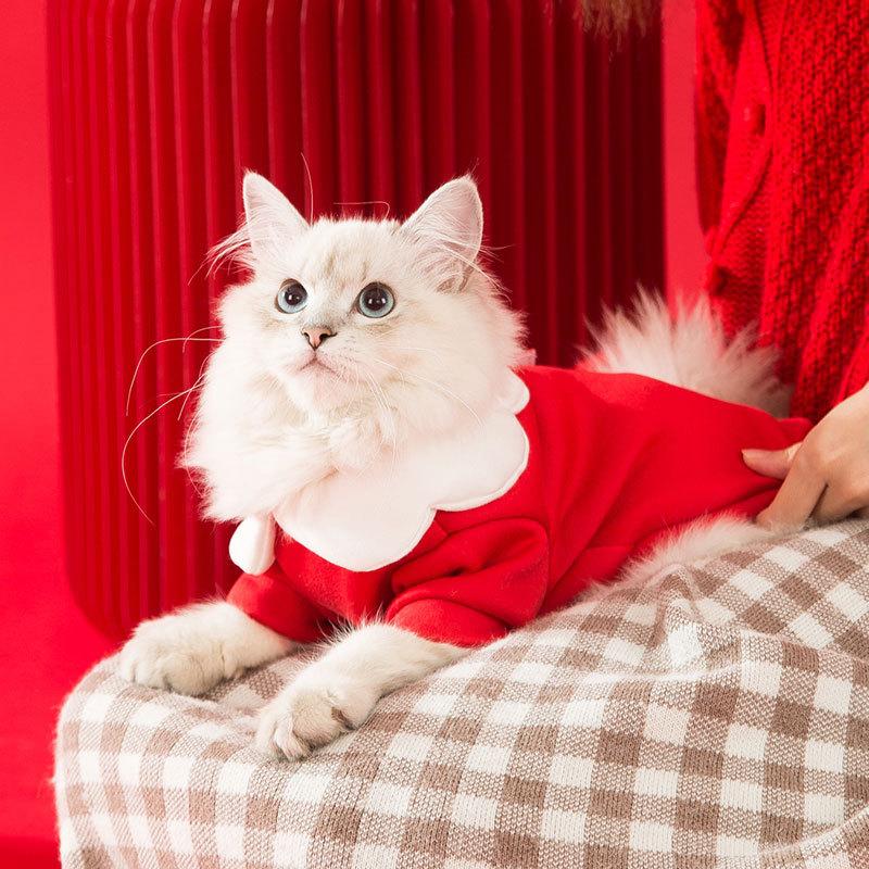 Teplé oblečky pro domácí mazlíčky Roztomilý potisk Kabát Malý Střední Pes Kočka Mikina Bunda Teddy Francouzský buldoček Čivava Zimní oblečení