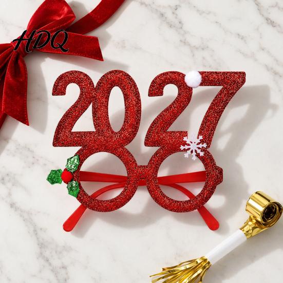 Headband Hair Hoop Non-Slip with Adjustable 2027 Digital Star And Number Design Stage Performance Headwear Holiday for Christmas New Year