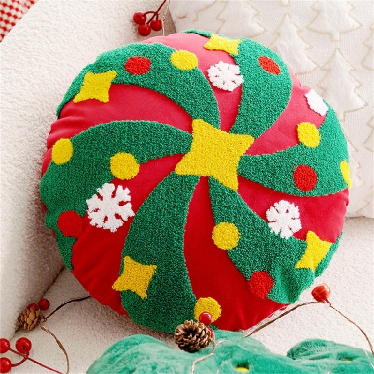 Embroidered Throw Pillow Case Removable Washable Sofa Cushion Cover Christmas Themed Pillowcase Home Decoration