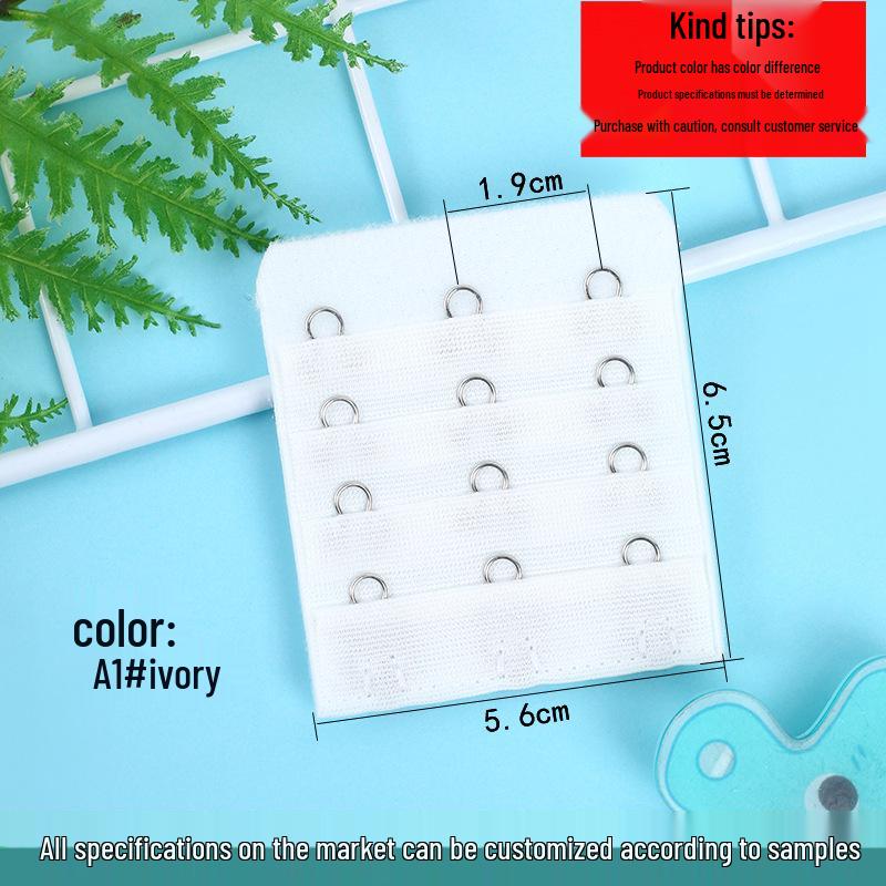 Bra Extension Buckle: 4 Rows, 3 or 4 Buckle Options, Stainless Steel, Large Size Adjustable Extender.
