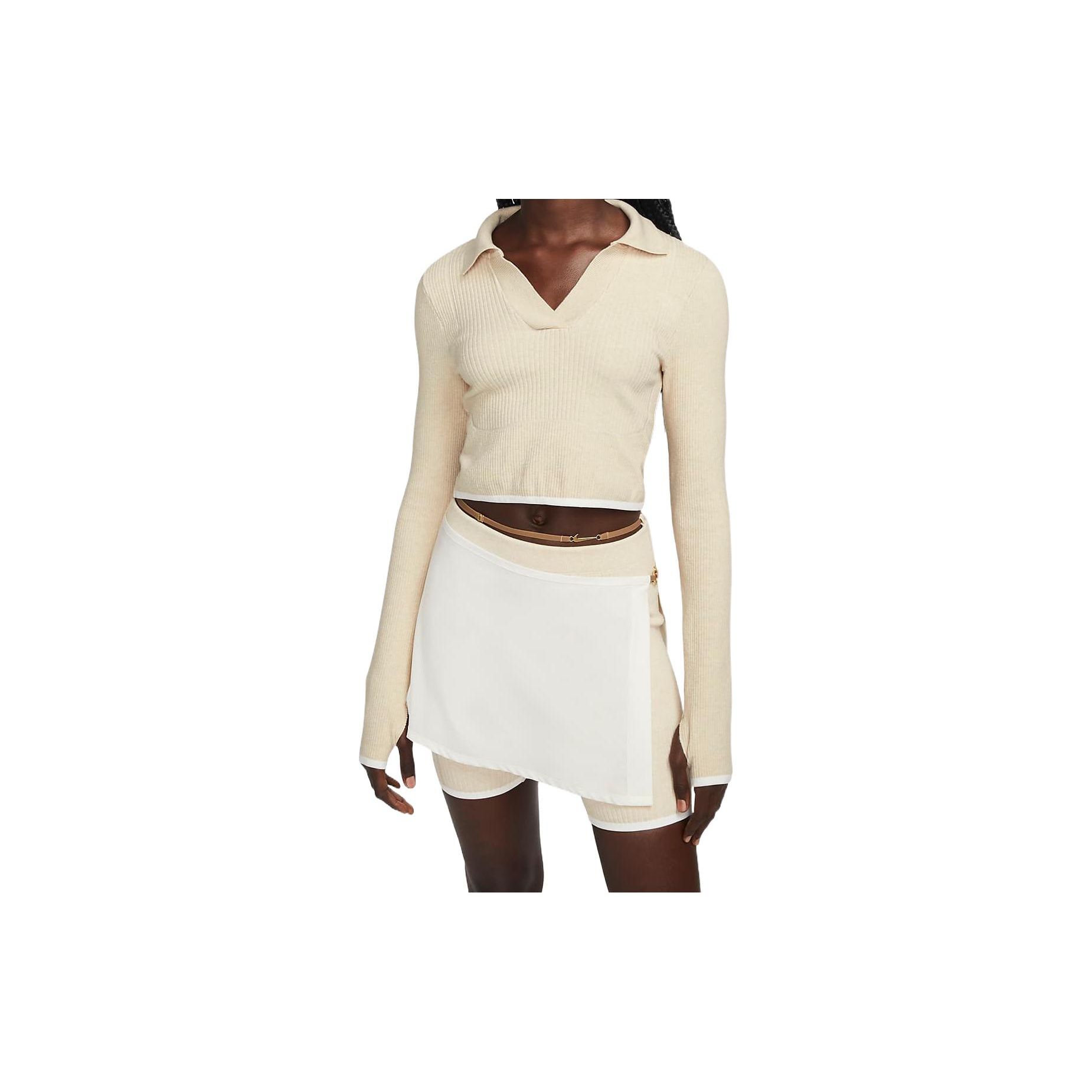 

Однотонный свитер-поло с воротником Nike FW22, женские топы Off-White DN3221-219 L