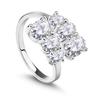 3.6cttw Oval Cut Moissanite Diamond Engagement Ring for Women   Copper18K Gold Plated Wedding Bands Fine Jewelry