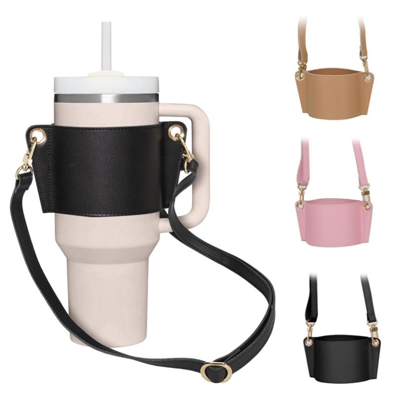 Stanley Wasserflaschen-Griffriemen, Tragbarer Schultergurt für 30-40 oz Becher, PU-Leder-Zubehör