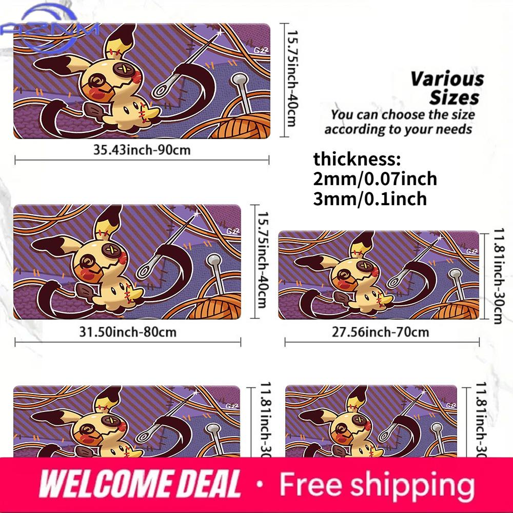 Mimikyu Voodoo Doll Sewing Themed Pokmon Gaming Mouse Pad 30x80x0.2cm
