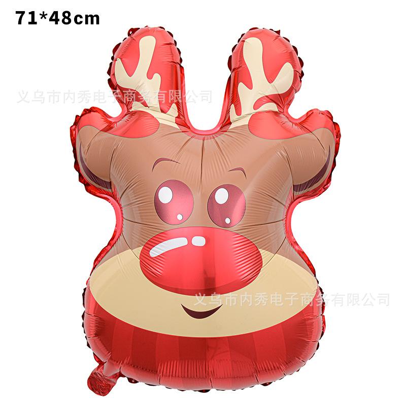 Christmas Balloons Special-Shaped Aluminum Film Balloons Santa Claus Merry Christmas Arrangements Christmas Eve Decorations
