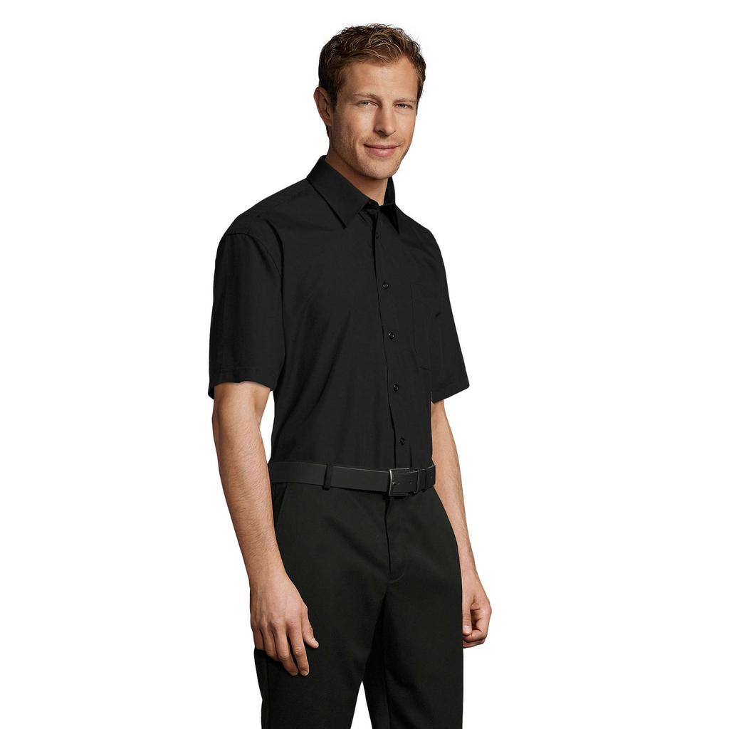 SOLS Mens Bristol Poplin Short-Sleeved Shirt
