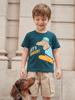 Camiseta de Manga Corta para Niño con Estampado de Cachorro en Patineta (Edades 2-8) - Primavera verano