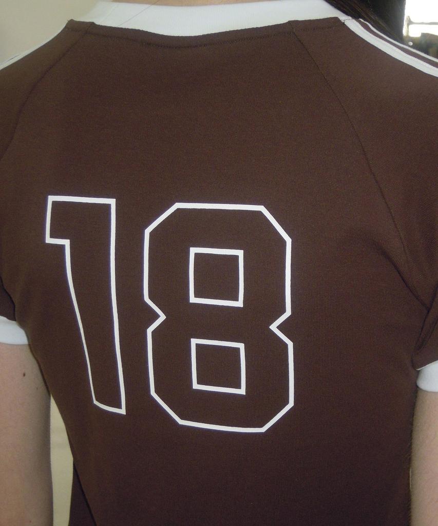 PARTIMENTO WOMEN College Striped Ringer Tee_Brown