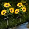 Solar Sonnenblumenlicht LED Garten Künstliche Blumenleuchte mit 1/3/6 Sonnenblumen Outdoor Wasserdichter Erdspieß für Hinterhof Blumenbeet Weg Terrasse