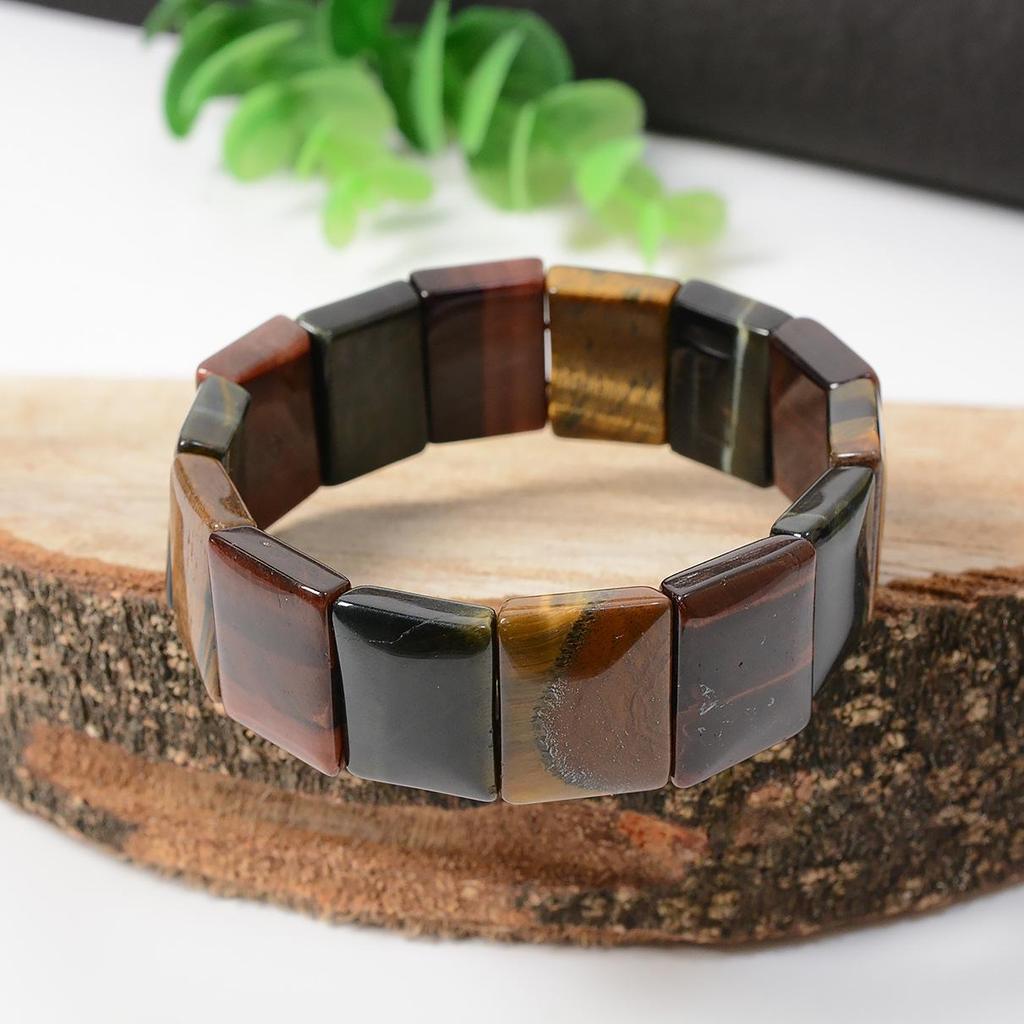 Multicolor Tiger's Eye Bracelet - Natural Stone & Energy Crystal Jewelry