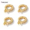 14/18K Gold Plated Brass Pendant Bail Clasps,Inlaid Zircon Pendant Bail Connector For DIY Bracelet Necklace Making Accessories