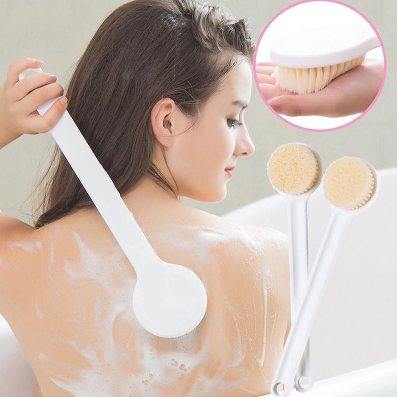 Long Handle Back Brush For Shower Soft Bristles Body Exfoliating Bath Brush Skin Health Shower Back Scrubber Bath Supplies