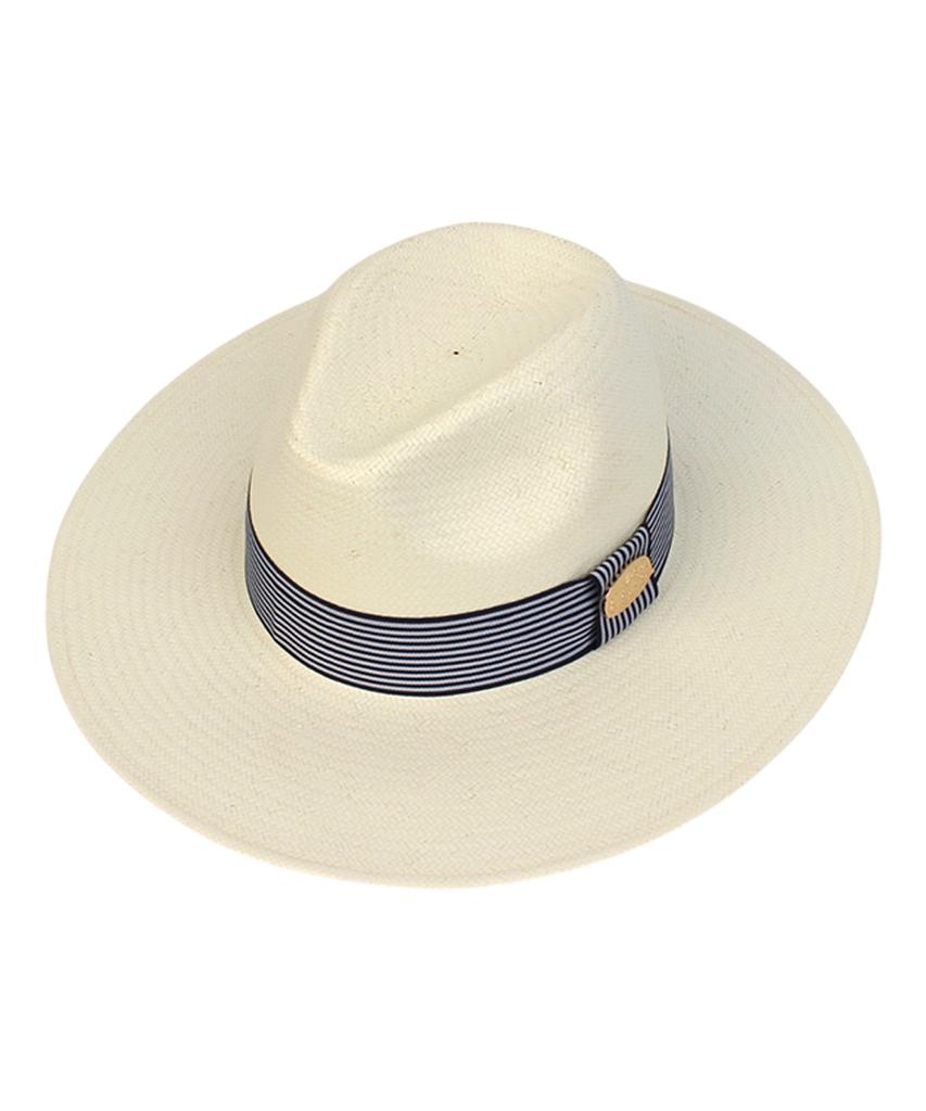 Yunibeosyeolkemiseuteuli Stripe Line Ivory Long Fedora Summer Fedora