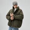 Men's Winter Stand Collar Down Jacket - Warm, Thickened, American Style, Outdoor Workwear