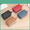 Leather Key Wallet With Double Zipper And Anti Fingerprint Protection For Daily Use