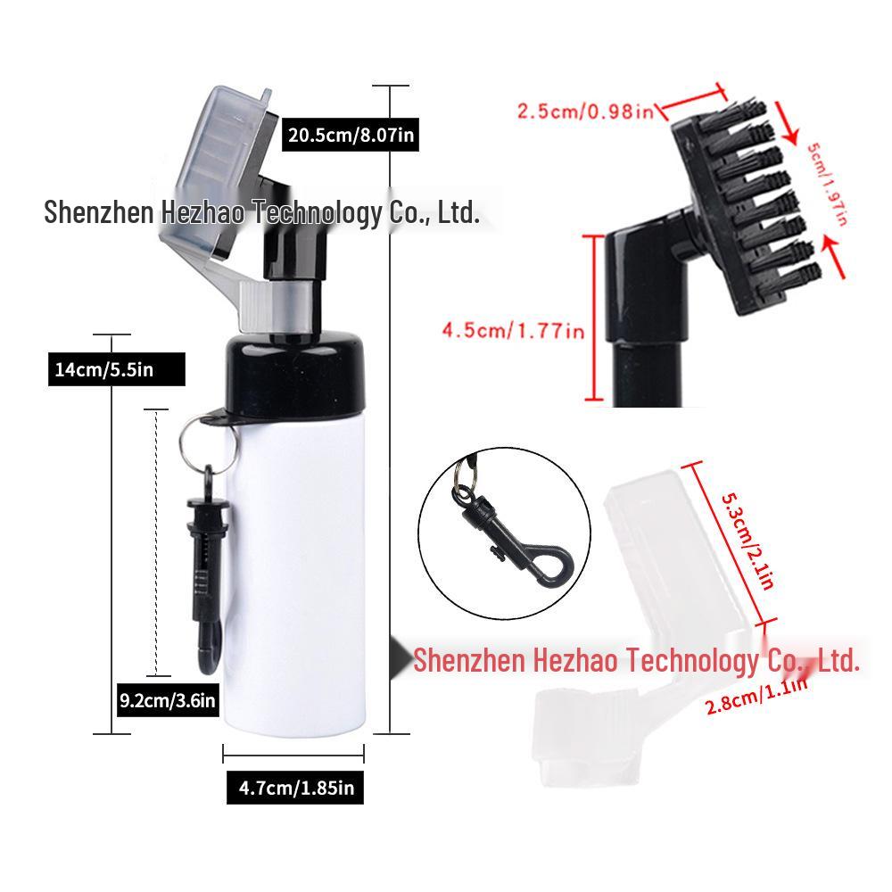 Multifunctional Golf Club & Ball Cleaning Brush with Spray Bottle